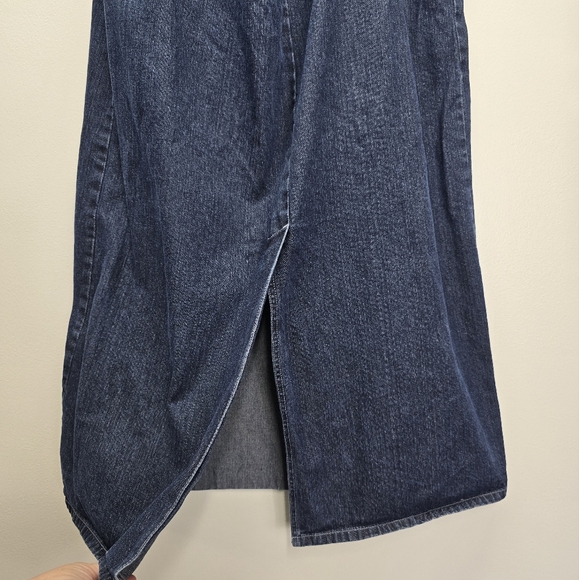Vintage Covington Embroidered Denim Maxi Skirt Women's 14 Cottagecore - Picture 4 of 5